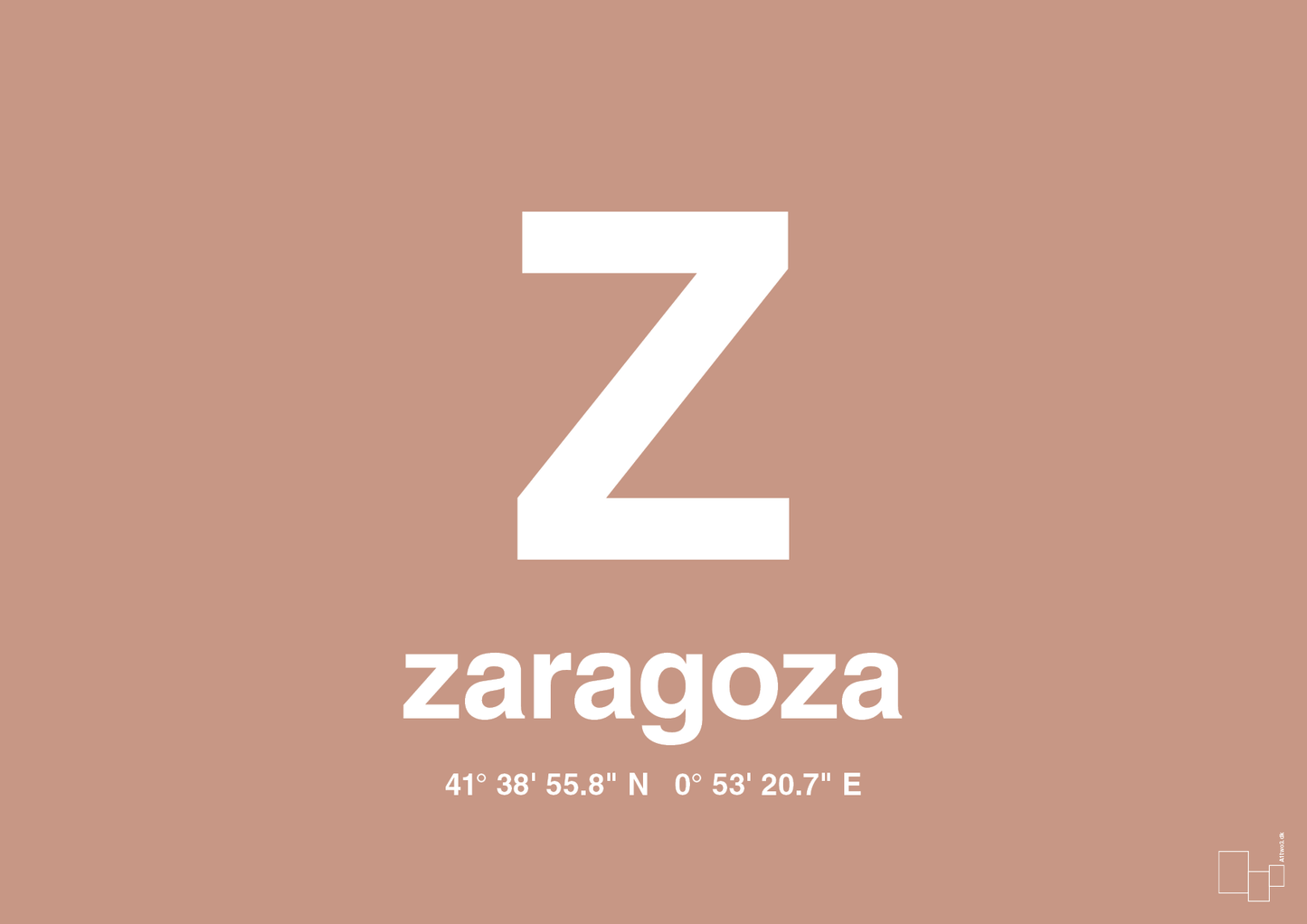 plakat: byplakat zaragoza med koordinater - powder-Byer-A1two3