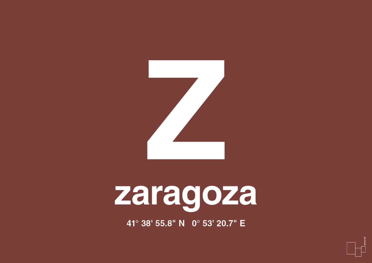 plakat: byplakat zaragoza med koordinater - red pepper-Byer-A1two3