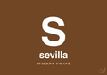 plakat: byplakat sevilla med koordinater - dark brown-Byer-A1two3