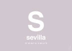 plakat: byplakat sevilla med koordinater - dusty lilac-Byer-A1two3