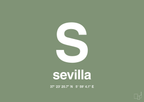 plakat: byplakat sevilla med koordinater - jade-Byer-A1two3