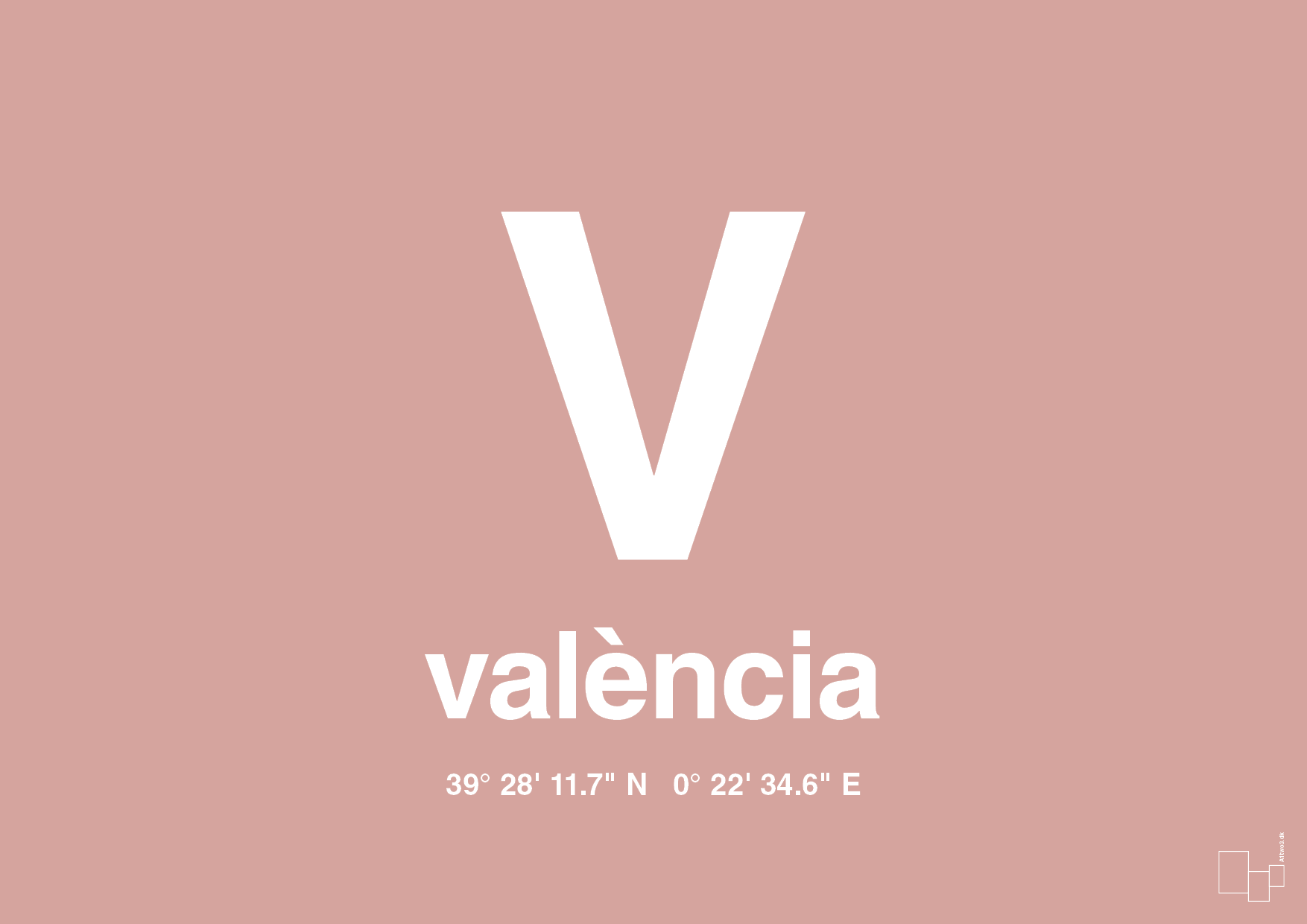 plakat: byplakat valencia med koordinater - bubble shell-Byer-A1two3