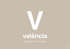 plakat: byplakat valencia med koordinater - creamy mushroom-Byer-A1two3