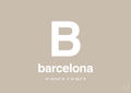 plakat: byplakat barcelona med koordinater - creamy mushroom-Byer-A1two3