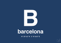 plakat: byplakat barcelona med koordinater - lapis blue-Byer-A1two3