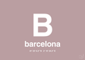 plakat: byplakat barcelona med koordinater - light rose-Byer-A1two3