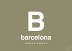 plakat: byplakat barcelona med koordinater - misty forrest-Byer-A1two3