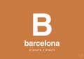 plakat: byplakat barcelona med koordinater - rumba orange-Byer-A1two3