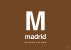 plakat: byplakat madrid med koordinater - dark brown-Byer-A1two3