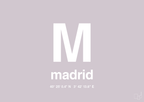plakat: byplakat madrid med koordinater - dusty lilac-Byer-A1two3