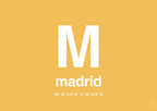 plakat: byplakat madrid med koordinater - honeycomb-Byer-A1two3