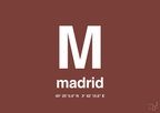 plakat: byplakat madrid med koordinater - red pepper-Byer-A1two3