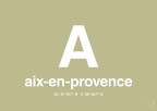 plakat: byplakat aix-en-provence med koordinater - back to nature-Byer-A1two3