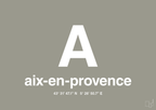 plakat: byplakat aix-en-provence med koordinater - battleship gray-Byer-A1two3
