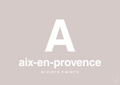 plakat: byplakat aix-en-provence med koordinater - broken beige-Byer-A1two3
