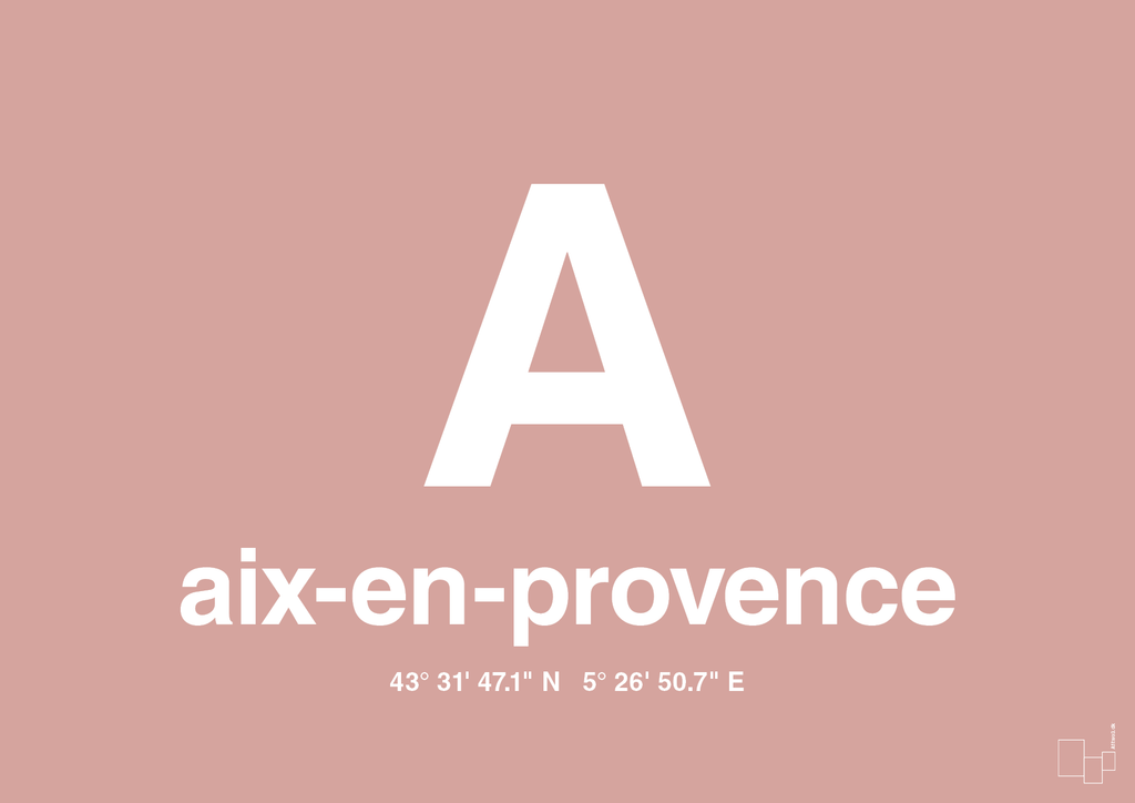 plakat: byplakat aix-en-provence med koordinater - bubble shell-Byer-A1two3