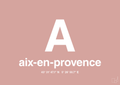 plakat: byplakat aix-en-provence med koordinater - bubble shell-Byer-A1two3