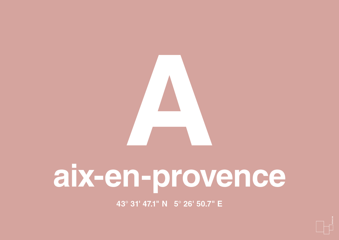 plakat: byplakat aix-en-provence med koordinater - bubble shell-Byer-A1two3
