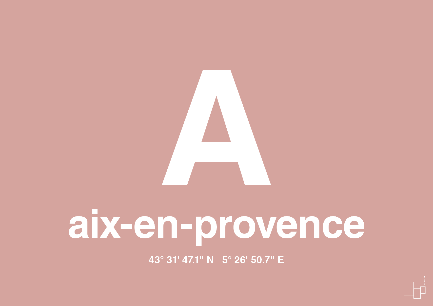 plakat: byplakat aix-en-provence med koordinater - bubble shell-Byer-A1two3