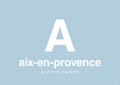 plakat: byplakat aix-en-provence med koordinater - heavenly blue-Byer-A1two3