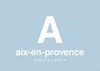 plakat: byplakat aix-en-provence med koordinater - heavenly blue-Byer-A1two3