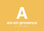 plakat: byplakat aix-en-provence med koordinater - honeycomb-Byer-A1two3