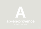 plakat: byplakat aix-en-provence med koordinater - painters white-Byer-A1two3