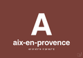 plakat: byplakat aix-en-provence med koordinater - red pepper-Byer-A1two3
