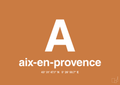 plakat: byplakat aix-en-provence med koordinater - rumba orange-Byer-A1two3
