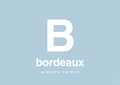 plakat: byplakat bordeaux med koordinater - heavenly blue-Byer-A1two3