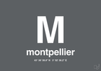 plakat: byplakat montpellier med koordinater - graphic charcoal-Byer-A1two3