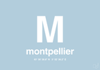plakat: byplakat montpellier med koordinater - heavenly blue-Byer-A1two3