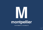 plakat: byplakat montpellier med koordinater - lapis blue-Byer-A1two3