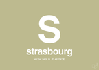 plakat: byplakat strasbourg med koordinater - back to nature-Byer-A1two3