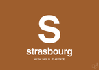 plakat: byplakat strasbourg med koordinater - cognac-Byer-A1two3