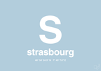 plakat: byplakat strasbourg med koordinater - heavenly blue-Byer-A1two3