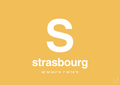 plakat: byplakat strasbourg med koordinater - honeycomb-Byer-A1two3