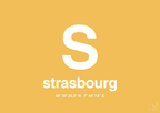 plakat: byplakat strasbourg med koordinater - honeycomb-Byer-A1two3