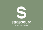 plakat: byplakat strasbourg med koordinater - jade-Byer-A1two3