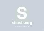 plakat: byplakat strasbourg med koordinater - light drizzle-Byer-A1two3