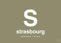 plakat: byplakat strasbourg med koordinater - misty forrest-Byer-A1two3