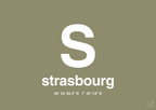 plakat: byplakat strasbourg med koordinater - misty forrest-Byer-A1two3