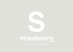 plakat: byplakat strasbourg med koordinater - painters white-Byer-A1two3