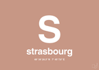 plakat: byplakat strasbourg med koordinater - powder-Byer-A1two3