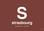 plakat: byplakat strasbourg med koordinater - red pepper-Byer-A1two3