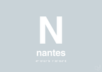 plakat: byplakat nantes med koordinater - light drizzle-Byer-A1two3