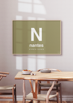 plakat: byplakat nantes med koordinater - red pepper-Byer-A1two3