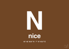 plakat: byplakat nice med koordinater - dark brown-Byer-A1two3