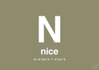 plakat: byplakat nice med koordinater - misty forrest-Byer-A1two3