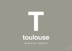 plakat: byplakat toulouse med koordinater - battleship gray-Byer-A1two3